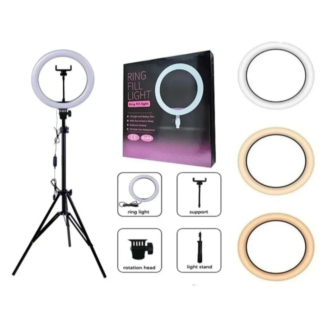 Producto: Aro De Luz Led 26 Cm Con Soporte Para Celular Y Tripode 2.10