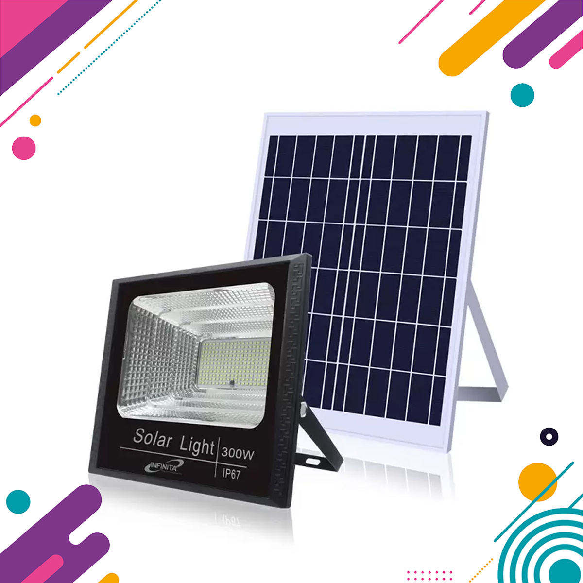 Producto: Reflector led 500w+ Panel solar